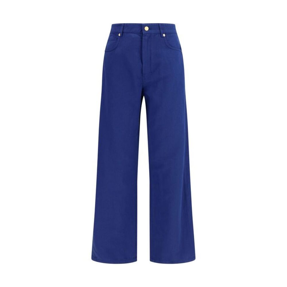 'S Max Mara Blue Cotton Casual Women's Pants